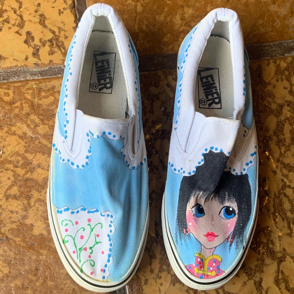 Leinier hand painted sneakers size 42/10 womens